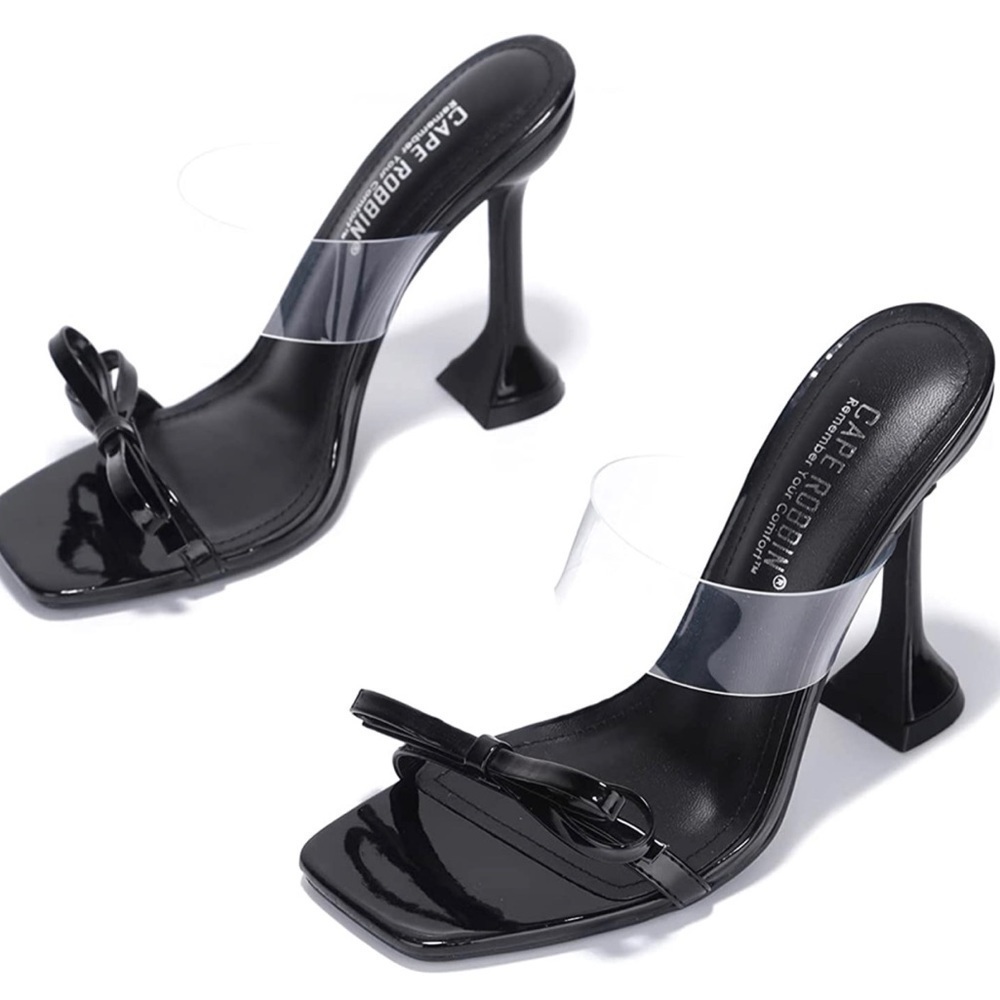Women’s - Cape Robbin Sexy Square Open Toe High Heels - 6.5